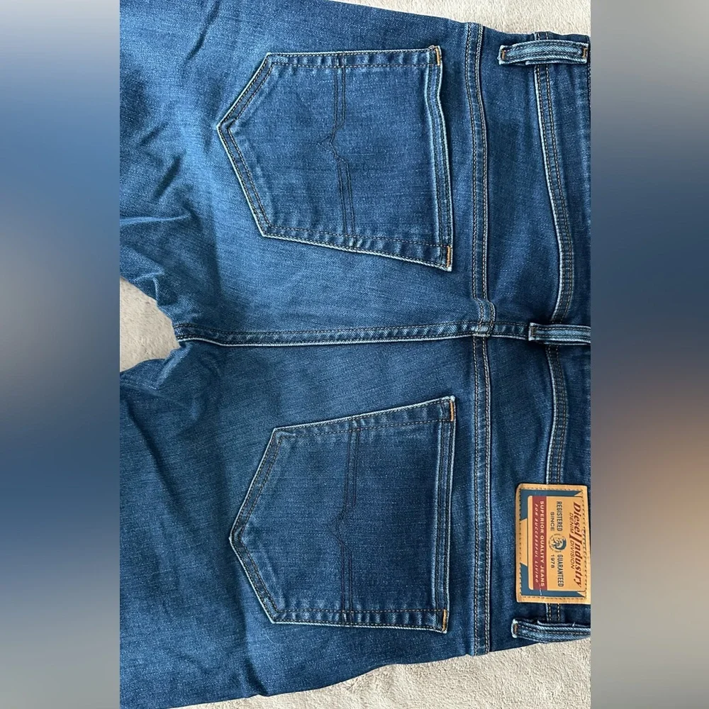 Diesel Dark Blue Straight Jeans - Picture 3 of 4